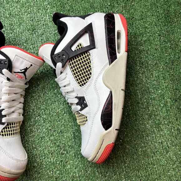 Authentic Air Jordan 4 Nostalgia Crimson White Red Sneakers 7y Men’s 7 Wmns 8.5 main image 5